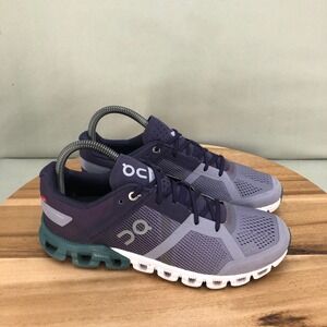 On Cloudflow Womens Running Shoes Size 8 Purple Teal Swiss Engineering Sneakers